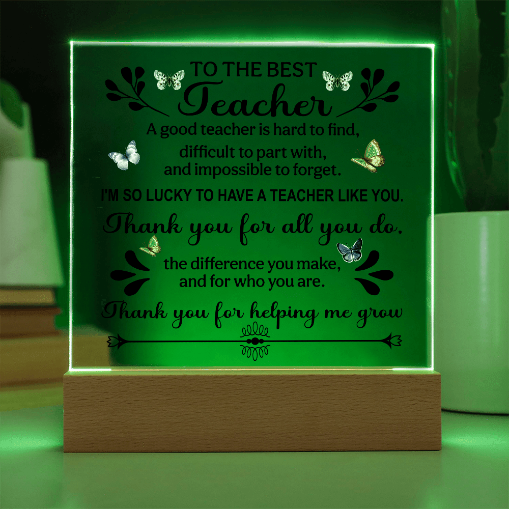 Teacher Appreciation Gifts, Acrylic Plaque Signs with Wooden Stand, Thank You Teacher Gifts for Women, Teachers Office Desk Decor - Beauty Belliss
